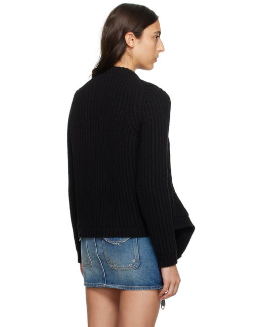 Off-White c/o Virgil Abloh Black Layered Ribbed-Knit Jumper
