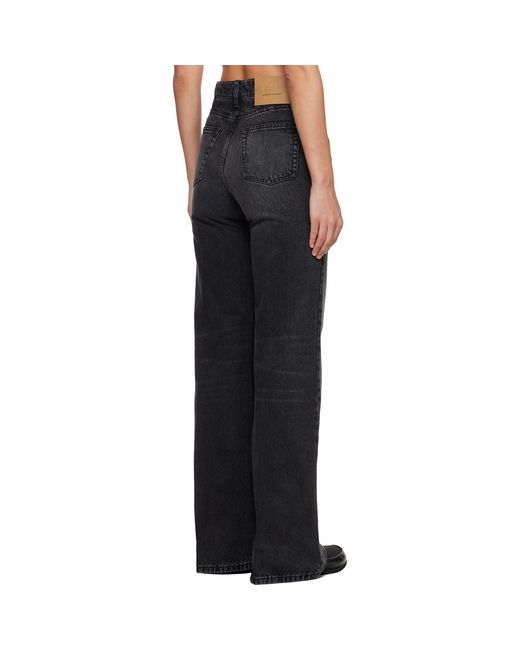 AMI Blue Cotton Flare-Fit Jeans