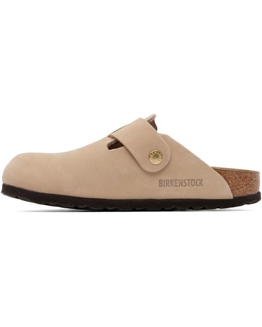 Birkenstock Natural Narrow Boston Big Buckle Slip-On Loafers