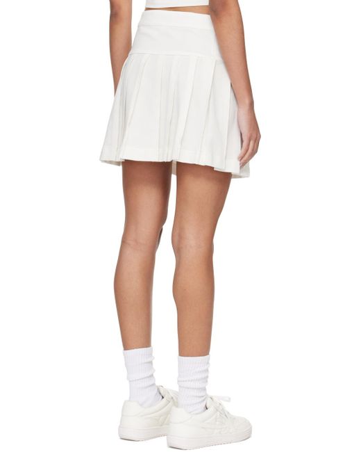 Palm Angels Off-white Pleated Miniskirt
