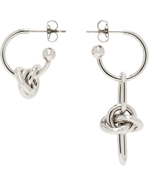 Justine Clenquet White Daria Earrings for men