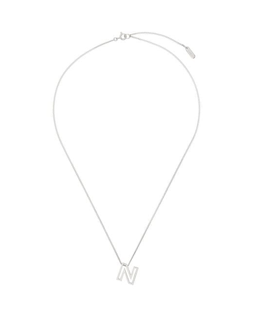 NUMBERING Metallic 'N' #7700 Necklace for men