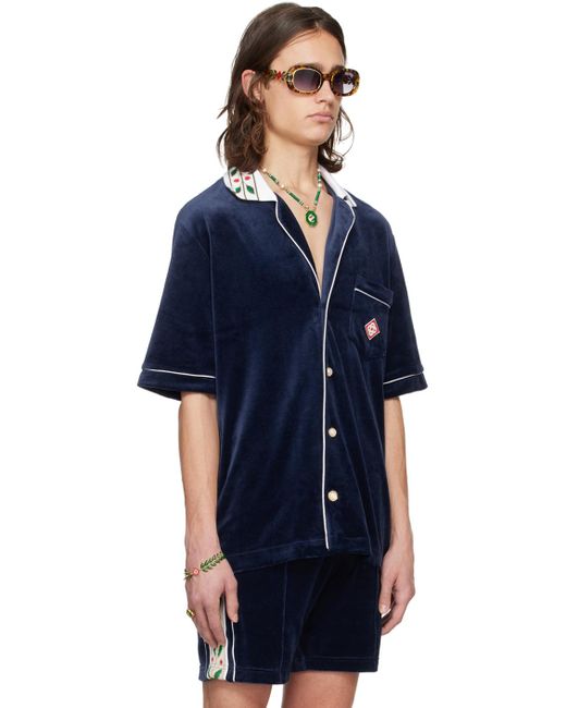 Casablancabrand Blue Laurel Shirt for men