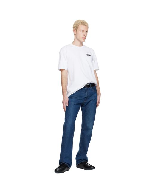 Maison Kitsuné White Handwriting Comfort T-Shirt for men