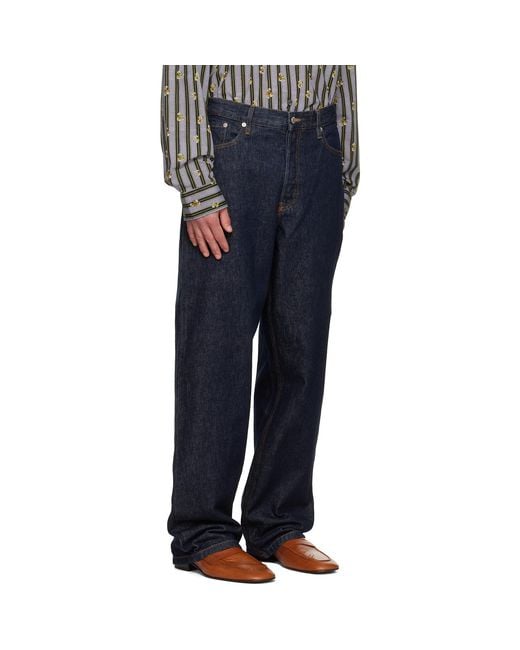 Dries Van Noten Blue Loose Fit Jeans for men