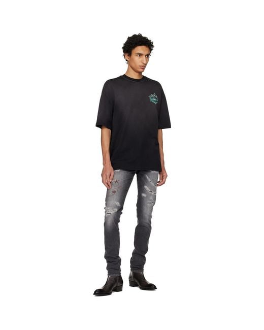Amiri Black Chateau Crest T-Shirt for men