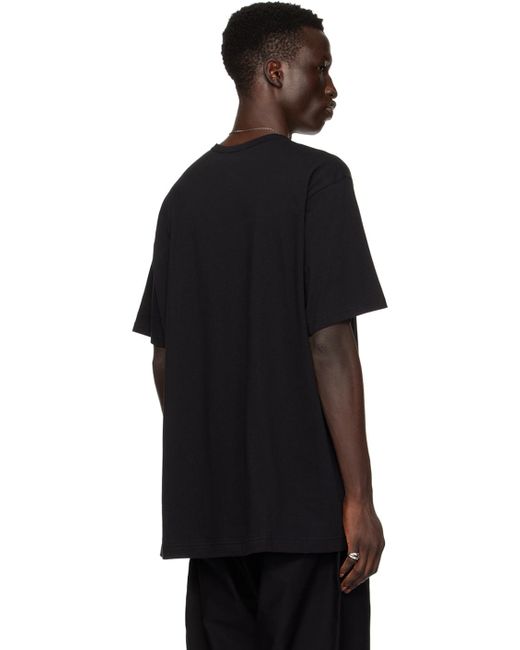 T-shirt noir à image imprimée Yohji Yamamoto pour homme en coloris Black