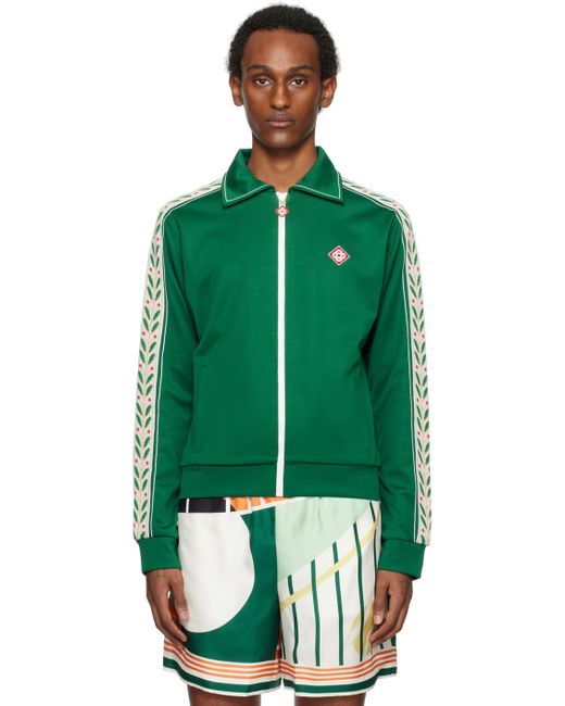 Casablancabrand Green Laurel Track Jacket for men