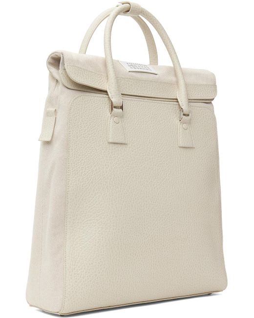 Maison Margiela Natural Beige 5ac Daily Vertical Tote for men