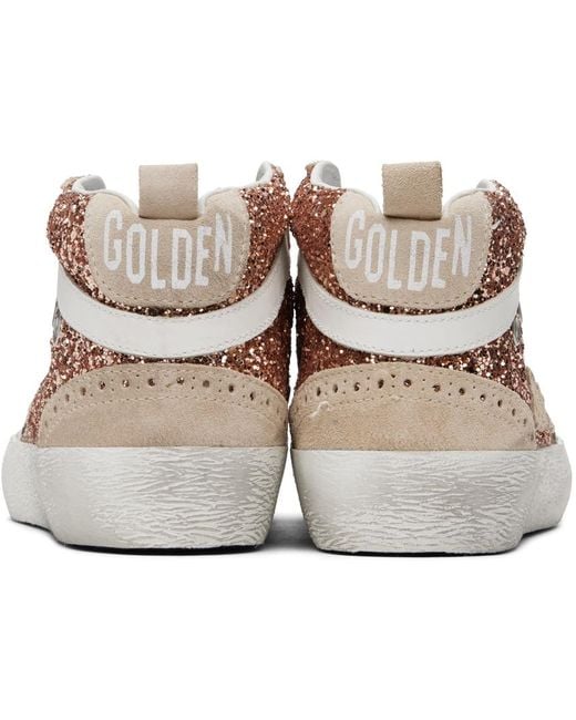 Golden Goose Deluxe Brand Black Pink & Beige Mid Star Sneakers