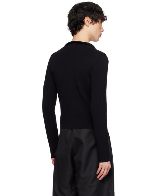 J.W. Anderson Black Fitted Cardigan for men
