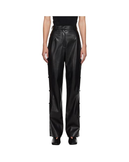 Nanushka Black Felina Vegan Leather Trousers