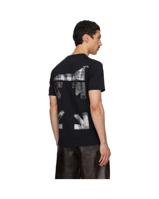 Off-White c/o Virgil Abloh Black Metal Arrow Slim T-Shirt for men