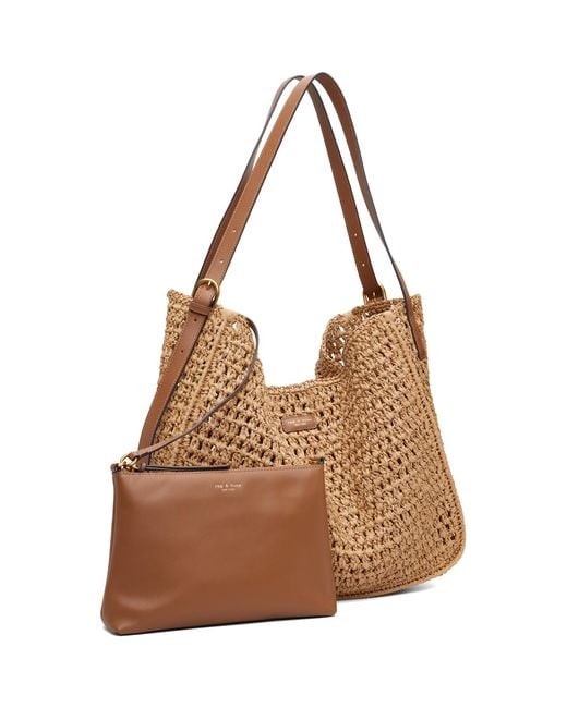 Rag & Bone Brown River Raffia Tote
