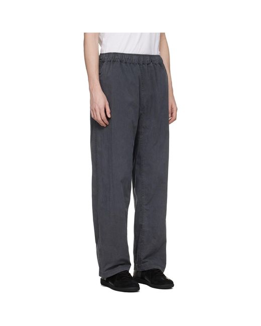 Skims Gray Woven Pull-On Trousers for men
