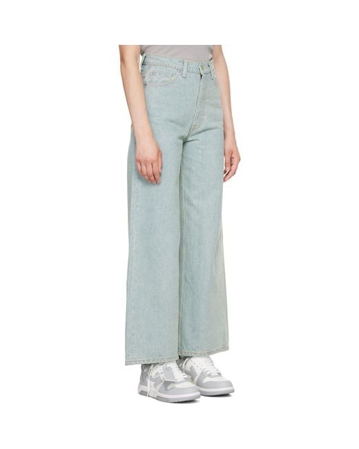 A Bathing Ape Blue Crystal Stone Sta Logo Baggy Jeans