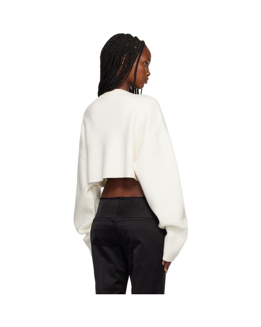 Totême Black Off- Cropped Oversized Cardigan