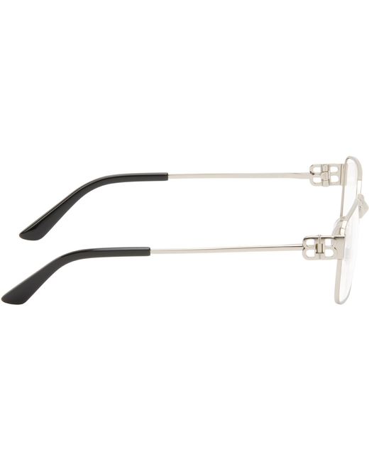 Balenciaga Black Mercury Squared Metal Glasses