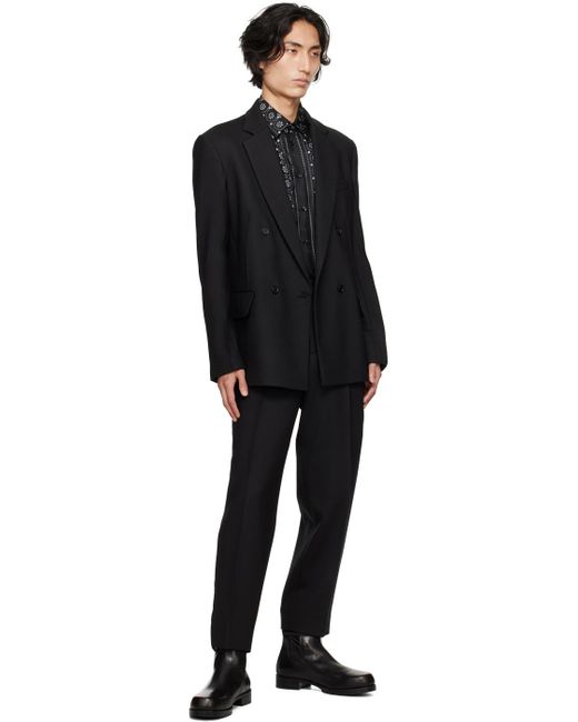Just Cavalli Black Double-breasted Blazer for men
