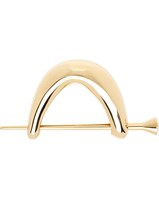 Bottega Veneta Black Ellipse Hair Pin