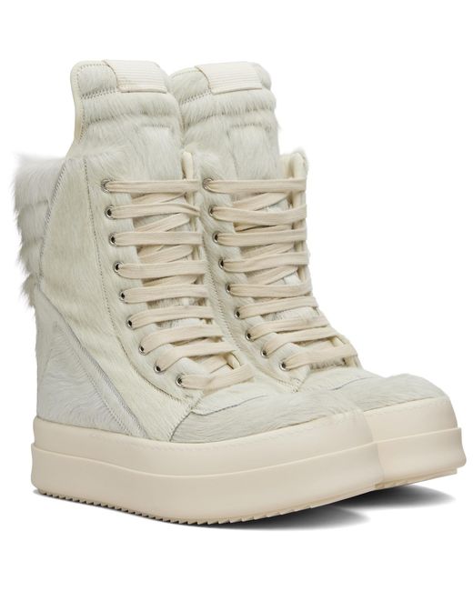 Rick Owens Natural Off- Concordians Megageobaskets Sneakers for men