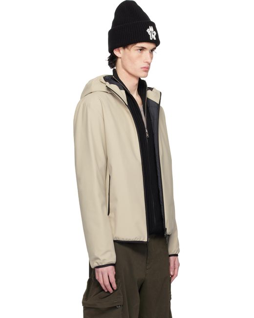 メンズ Moncler ベージュ Chalves ダウンジャケット Black