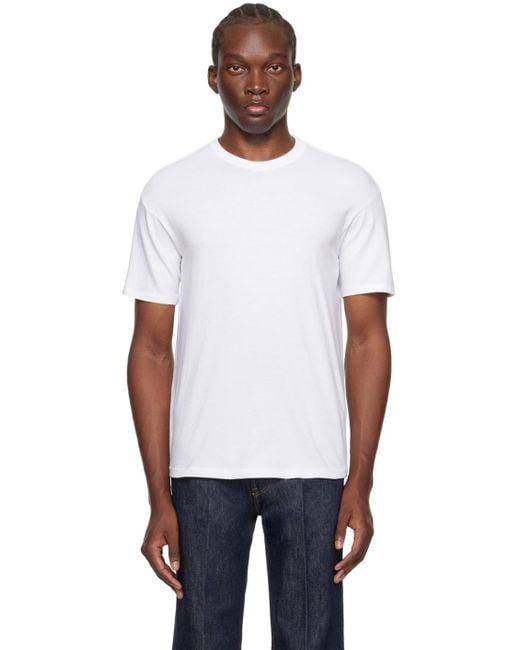 Auralee White Seamless T-shirt for men