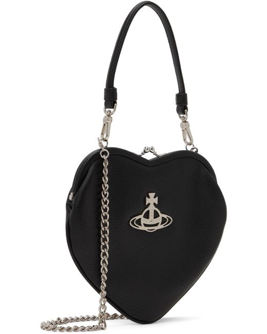 Vivienne Westwood Black Belle Heart Frame Bag