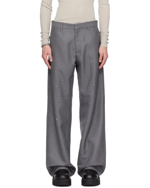 Pantalon ajusté radial gris HELIOT EMIL pour homme en coloris Black