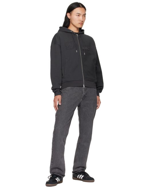 Pull À Capuche Noir En Envers De Jersey Bouclette À Glissière Dime pour homme en coloris Black