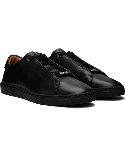 Boss Black Gary Brushed Leather Sneakers for men