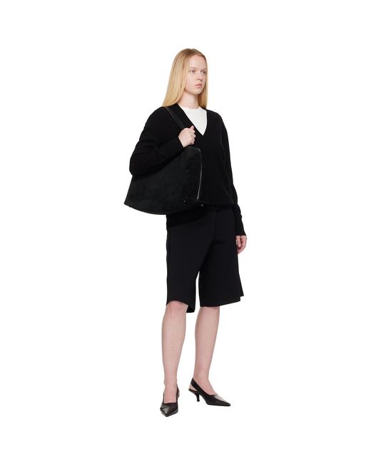 Totême Black Suede Day Tote