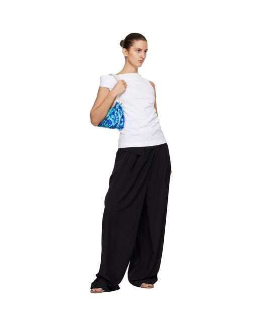 Dries Van Noten White Off-Shoulder Jersey Top