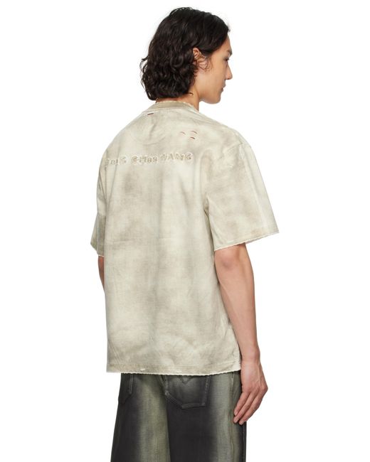 メンズ Feng Chen Wang グレー Sandwashed Tシャツ Natural