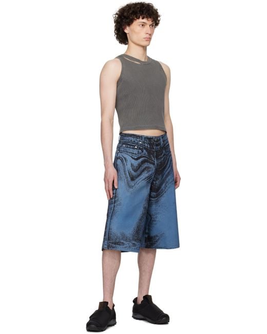 CAMPERLAB Distorted Print デニムショートパンツ CAMPERLAB Distorted Print Denim Shorts in Blue for Men | Lyst