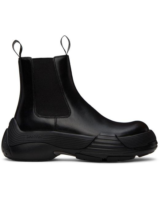 Lanvin Black Flash-x Bold Chelsea Boots for Men | Lyst