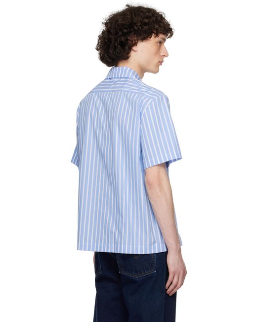 メンズ Lacoste ブルー＆ホワイト Summer Pack Relaxed 半袖シャツ Blue