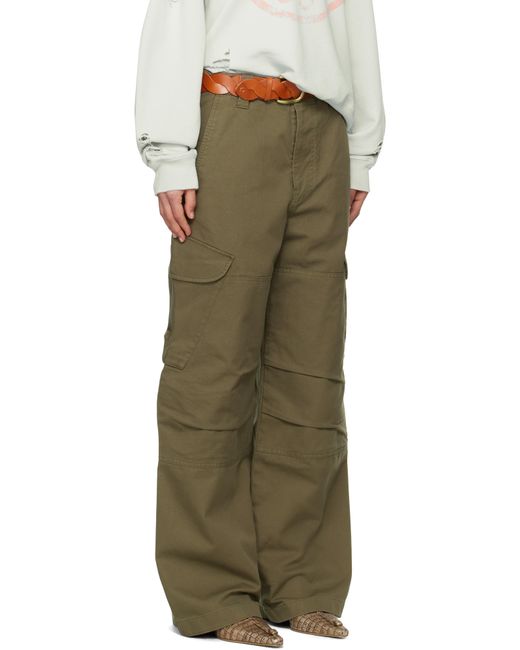 Acne グリーン Dry Cotton Twill カーゴパンツ Green