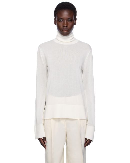 Totême  Black Slit Sleeve Turtleneck