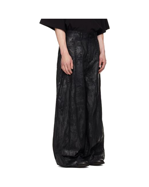 Julius Black Coated Dk Jeans for men