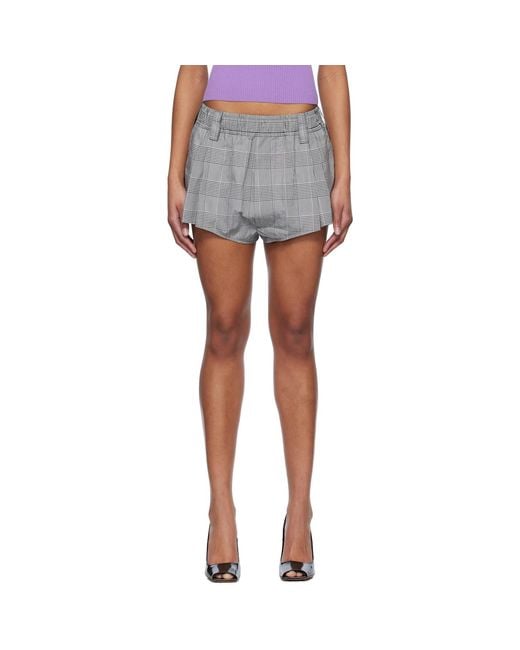 MERYLL ROGGE Black Drawstring Micro Shorts