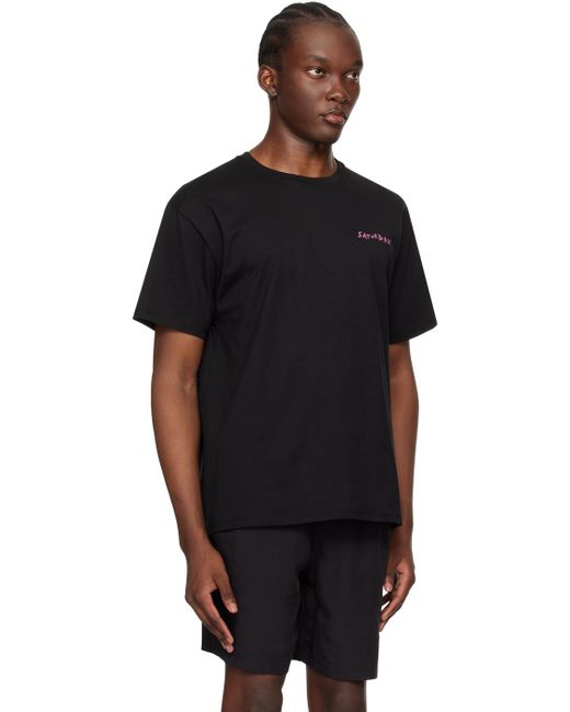 T-shirt noir à image de coup de pinceau Saturdays NYC pour homme en coloris Black