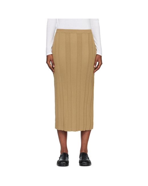Proenza Schouler Natural Khaki Ryanne Midi Skirt