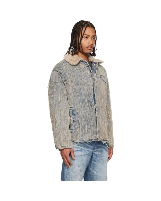 DIESEL Black D-Ivar-S Denim Jacket for men