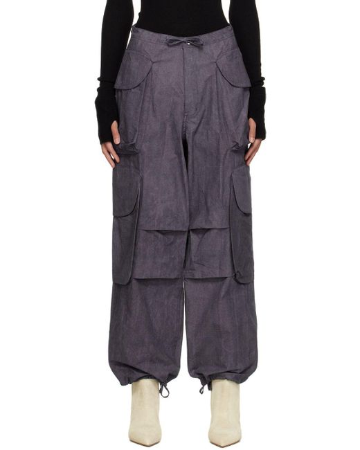 Entire studios Navy Gocar Cargo Pants in Black | Lyst