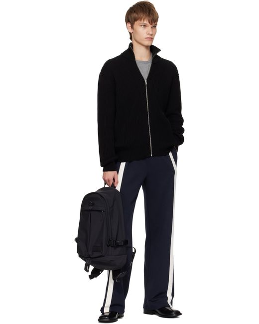 HUGO Black Logo Patch Backpack for men