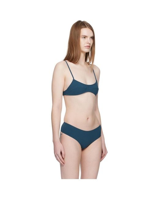 Fruity Booty Black Bream Stripe Bikini Top