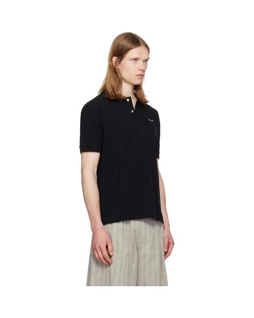 COMME DES GARÇONS PLAY Black Heart Emblem Polo for men