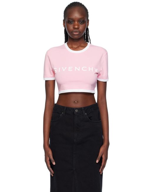 Givenchy Multicolor Pink Cropped T-shirt