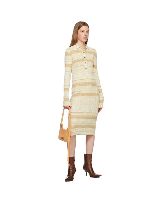 Acne Black Ssense Exclusive Beige Midi Dress